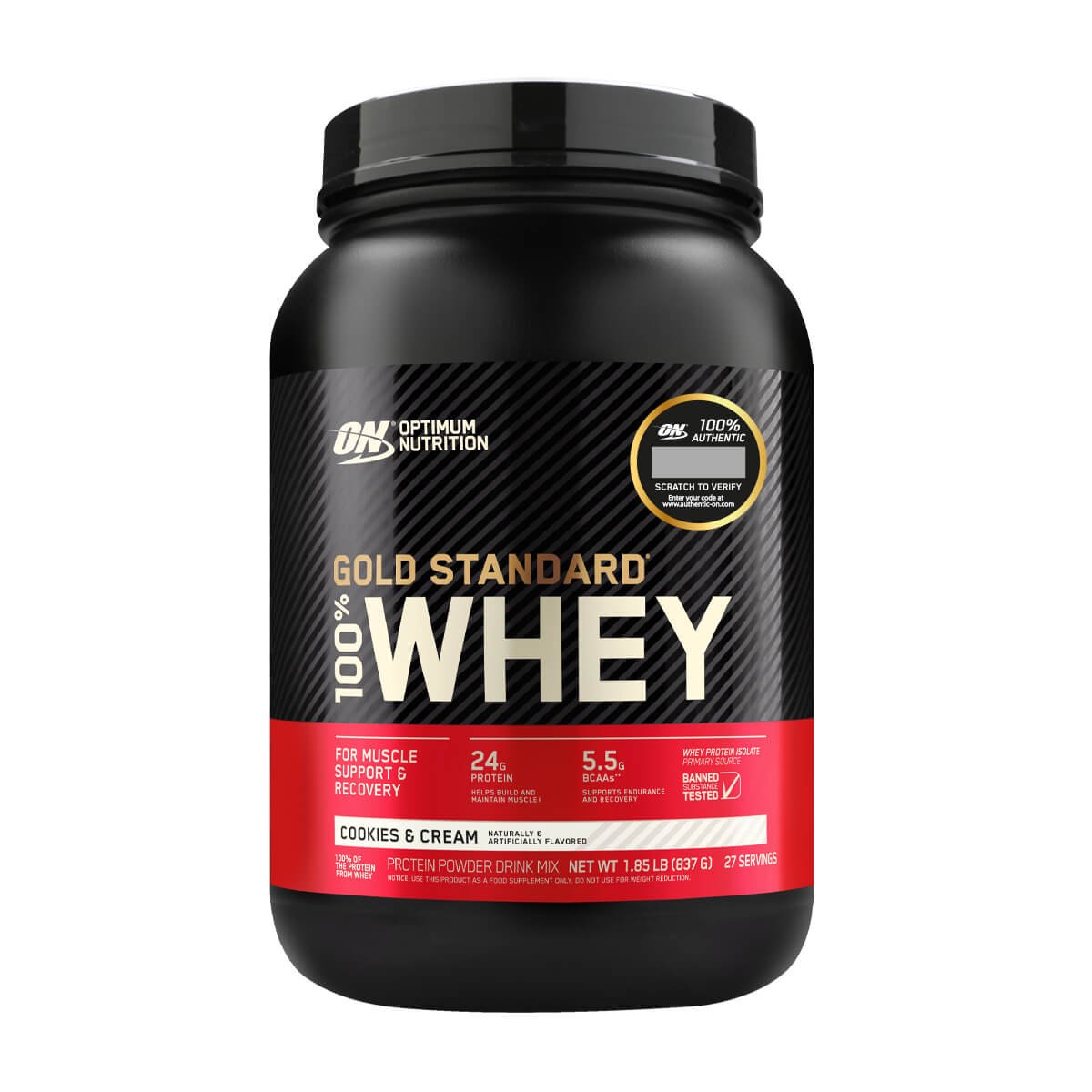 Gold Standard, Optimum Nutrition Whey Protein 1.85 Lb
